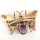 Antike Jugendstil-Schalbrosche „Schmetterling“ mit Amethyst & Perlchen – um 1900