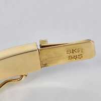 Vintage ‘Duett’ bangle in 585 yellow gold with sapphire & diamond - 1980s