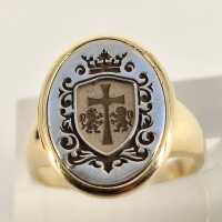 Antikschmuck - Annodazumal Antikschmuck: Gold-Siegelring...