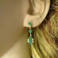 Ohrringe mit Diamanten und Smaragden