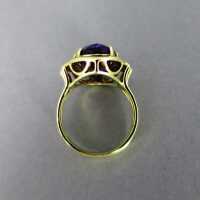 Handgefertigter Ring in Gold mit Amethyst