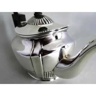 Teekanne in Sterling Silber mit Holzgriff