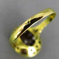 Antiker Goldring mit Diamantrosen aus Russland