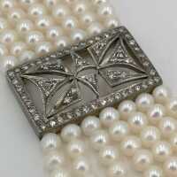 Art Deco Schmuck für Damen - Annodazumal Antikschmuck: Hochzeitsarmband  mit Perlen und Diamanten kaufen