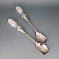 Beautiful silver plated serving cutlery with crystal...
