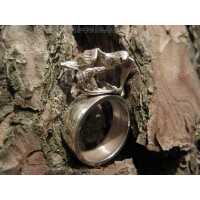 Artist design jewelry ring with eagle and sneak in...
