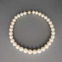 Vintage Damenschmuck - Annodazumal Antikschmuck: Perlenkette mit großen Perlen kaufen