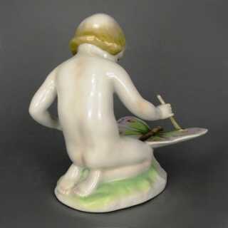 Art Deco hand painted porcelain girl figure