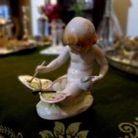 Porcelain Figure Girl with Butterfly from the Schwarzburg Workshop