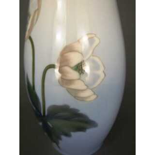 Porcelain vase with poppy Bing Gröndahl Copenhagen