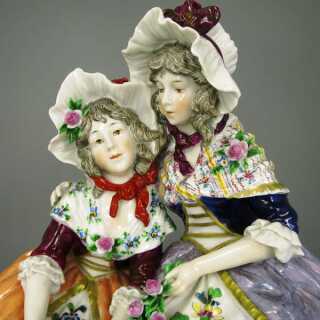 Porzellanfigur "Zwei Mädchen" Rudolstadt Thüringen