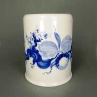 Humpen Meissen Porzellan blaue Orchidee auf Ast