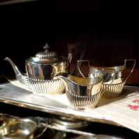 Teeset aus Birmingham 1890 in Sterling Silber