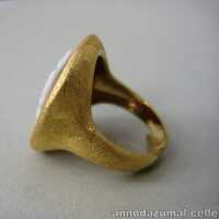 Vergoldeter Ring in Silber mit Putto-Kamee Italien