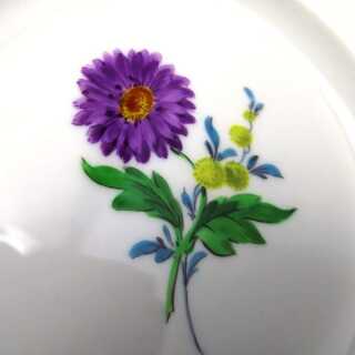 Butterteller Meissen Porzellan violette Blume