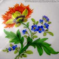 Teller Porzellan Meissen Blume Handmalerei