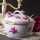 Herzförmige Porzellan Dose Herend Apponyi purpur