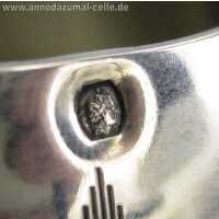 Vintage Paar Serviettenringe in 800 Silber mit Gravurdekor