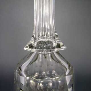 Hand blown and cut crystal glass carafe