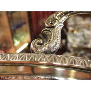 Antikes schweres ovales Tablett in 800 Silber