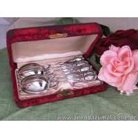 6 victorian dessert spoons in sterling silver