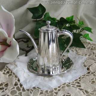 Mini coffee pot in silver