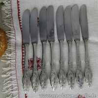 Elegant cutlery set with frieze pattern in 800 silver