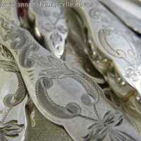 Elegant cutlery set with frieze pattern in 800 silver