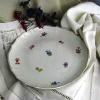 Antike Kuchenschale mit Streublumen Porzellan Meissen handbemalt Jugendstil