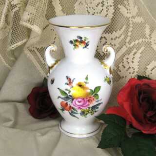 Schöne Porzellan Vase Blumenvase Blumen Früchte Herend Ungarn handbemalt