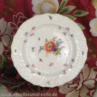 Meissen porcelain soup plate with flowers
