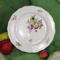 Beautiful colorful porcelain pate Meissen hand painted fruits and flowers decor
