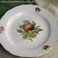 Porcelain plate with fruit decor porcelain Meissen
