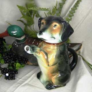 Vintage rare Cortendorf ceramic dog can hand painted mid century collectible