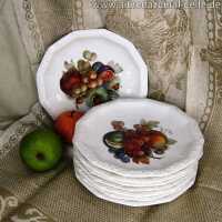 8 Plates with fruit decor porcelain Rosenthal