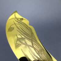 Fish serving cutlery in silver, gold plated