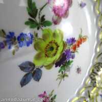 Antique plate open worked Meissen porcelain