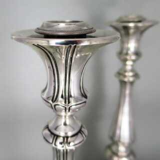 Heavy antique candlesticks in 750 silver