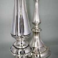 A pair of antique silver candlesticks in 750 silver from the early 19th century