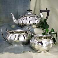 Silver plated victorian/edwardian tea set
