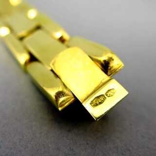 Prächtiges massives Gliederarmband für Damen in 18 Karat Gold