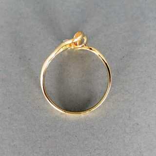 Filigraner, eleganter Damen Ring mit Brillanten in Goldfassung