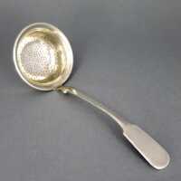 Early victorian silver ladle sieve