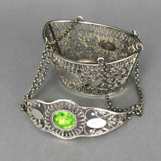 Silver yarn basket