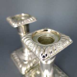 Smaller elegant silver plated candle sticks