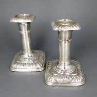 Smaller elegant silver plated candle sticks