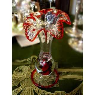 Blütenförmige Glasvase wohl Murano