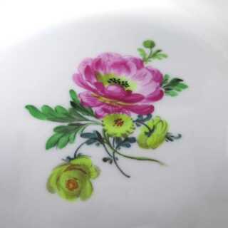 Porcelain plate small Meissen rose motif