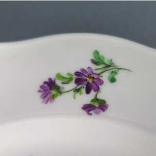 Porcelain plate small Meissen rose motif