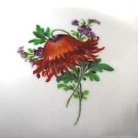 Small procelain plate flower decor Meissen